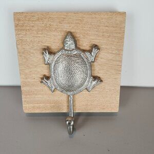 Turtle Wall Hook on Wood Base